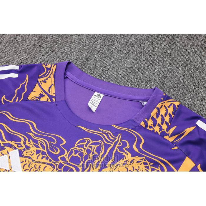 Chandal del Real Madrid Dragon Manga Corta 2024-2025 Purpura - Pantalon Corto